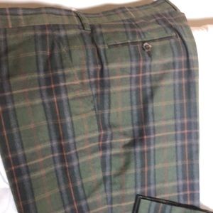 Etro plaid cotton blend dress pants Italian size 54, length 32”
